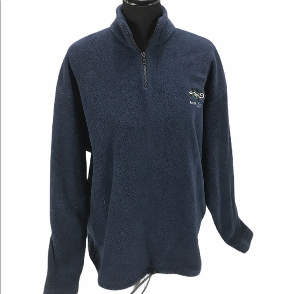 Mr. Buho Riviera Maya Mexico Fleece Sweatshirt, Navy Blue, Large - Picture 1 of 5